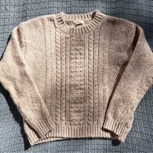 Max Studio Taupe Cable Knit Sweater